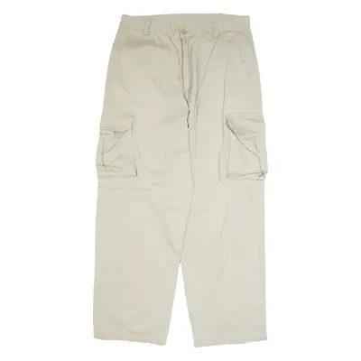 COSMO Cargo Mens Trousers Beige Regular Straight 90s W34 L29