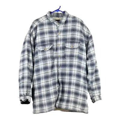 Yk Collection Checked Overshirt - 2XL Blue Cotton Blend