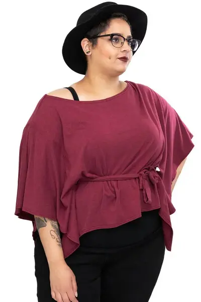 Cropped Kaftan | Size: L | Color: Coffee