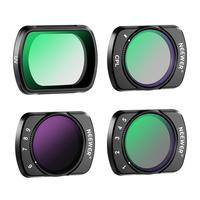 NEEWER Magnetic Variable ND Filter Set Compatible with DJI OSMO Pocket 3, 4 Pack UV CPL ND2-32(1-5 Stop) ND64-512(6-9 Stop) N...