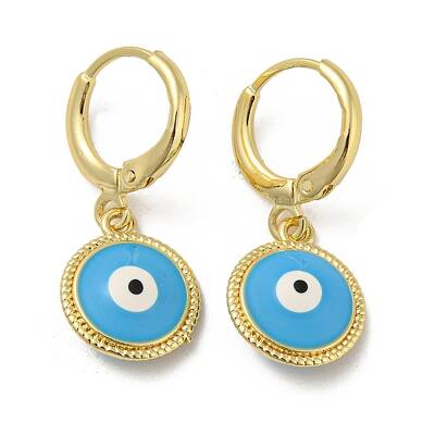 Real 18K Gold Plated Brass Dangle Leverback Earrings
