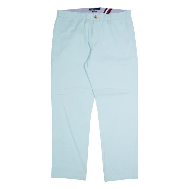 TOMMY HILFIGER Chino Mens Trousers Blue Regular Straight W34 L30