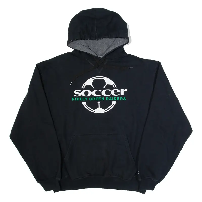 CHAMPION Ridley Green Raiders Soccer Mens Black Hoodie USA L