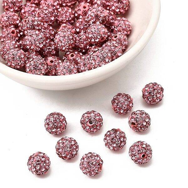 Polymer Clay Rhinestone Beads