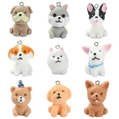 18Pcs 9 Styles Opaque Resin Pendants