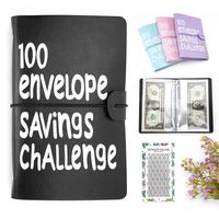 100 Days Money Saving Challenge Coin Envelope Budget Storage Book - Binding Covers With Daily Savings Tracker, Habit-Forming ...