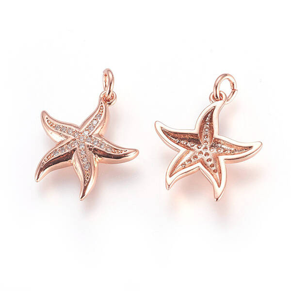 Brass Micro Pave Cubic Zirconia Pendants
