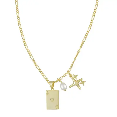 EVRY JEWELS Gold or Silver Plated Women's Hypoallergenic Wish Upon Necklace