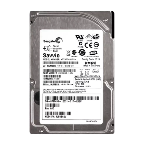 9Y4066-143 Seagate 73GB 3Gb/s SAS 10000 2.5-inch 8MB Hard Drive