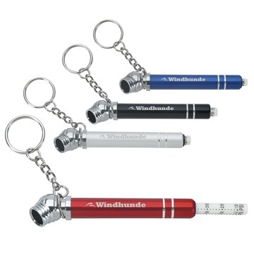 250 Custom Mini Double Ring Tire Pressure Gauge - 50 PSI
