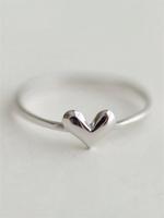 Women's Elegant Heart Design Promise Ring, Exquisite Trendy Minimalist Ring, Fashionable All-match Jewelry for Women for Dail...