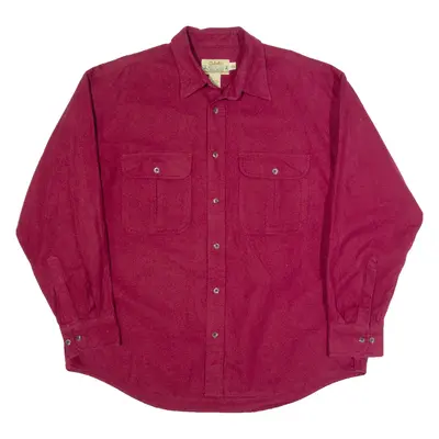 CABELAS Mens Flannel Shirt Red Long Sleeve XL