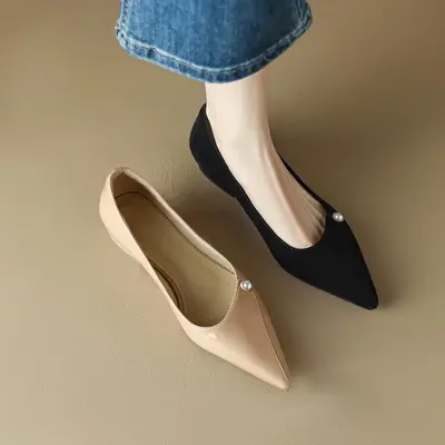 CHIKO Maria Pointy Toe Block Heels Pumps Shoes