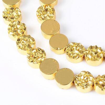 Electroplate Non-magnetic Synthetic Hematite Bead Strands