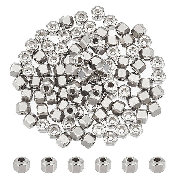 100Pcs Eco-Friendly 201 Stainless Steel Beads