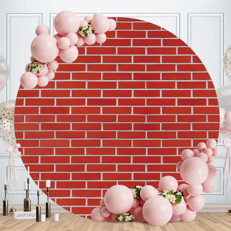 Aperturee Colorful Balloons Flags Round Birthday Backdrop | Birthday Backdrop Ideas | Circular Birthday Backdrop Cover | Roun...