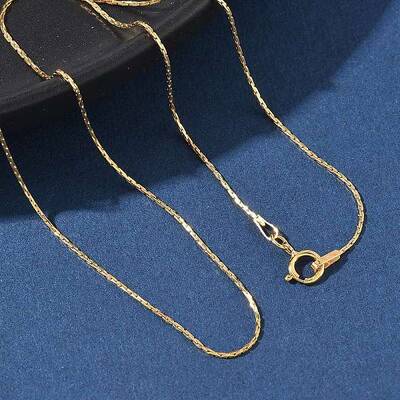 Brass Boston Link Chain Necklaces for Women Men