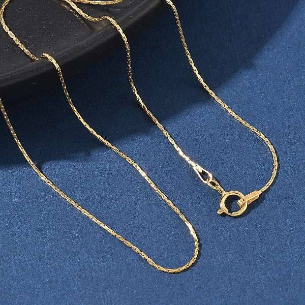 Brass Boston Link Chain Necklaces for Women Men