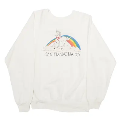 San Francisco Unicorn Womens Sweatshirt White M