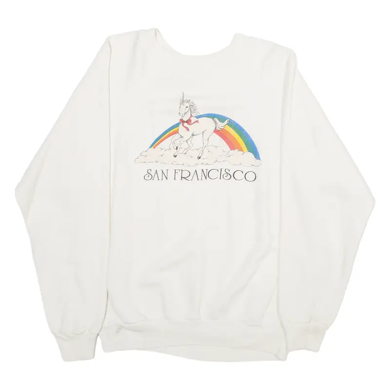 San Francisco Unicorn Womens Sweatshirt White M