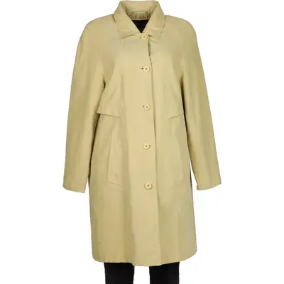 Claude Havrey Trench Coat - Large Beige Cotton Blend