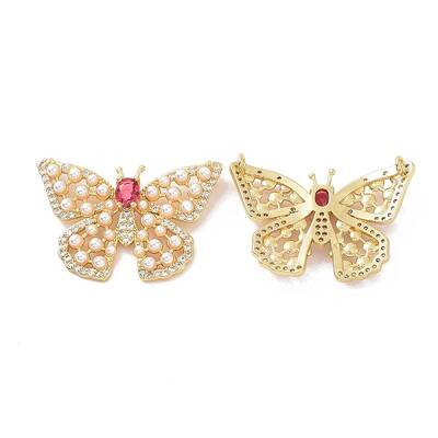 Brass Micro Pave Cubic Zirconia 2-Loop Pendants