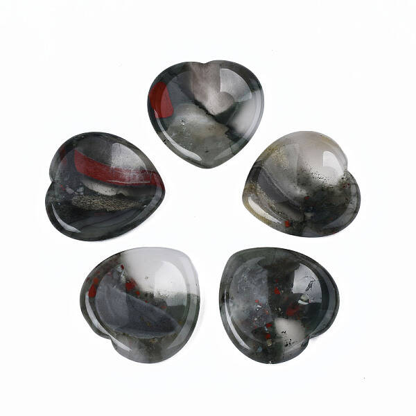 Natural Bloodstone Thumb Worry Stone