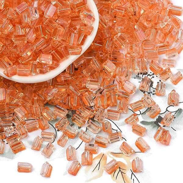 Transparent Spray Painted Glass Seed Beads