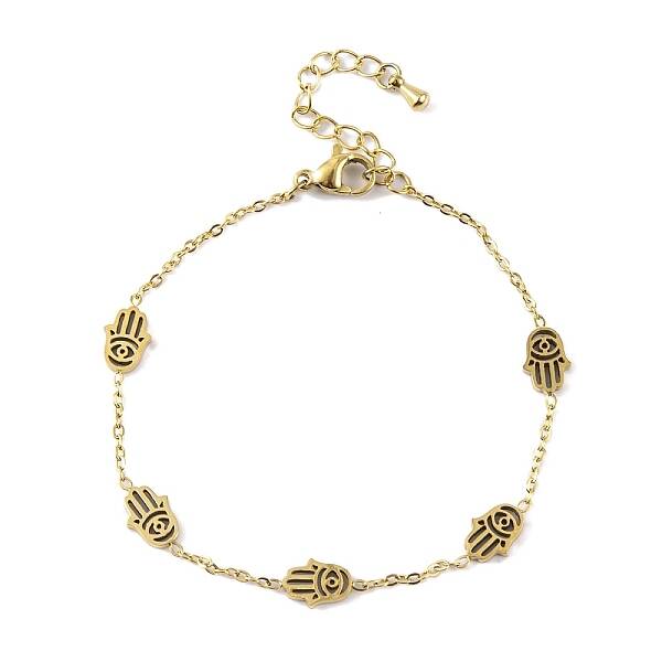 Ion Plating(IP) 304 Stainless Steel Link Chain Bracelets for Women