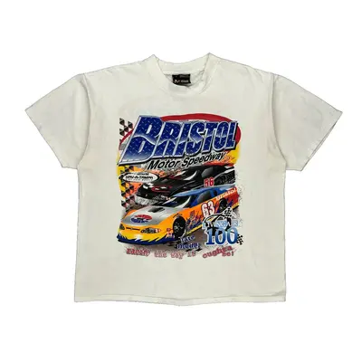 Bristol Motor Speedway Chase Authentics Nascar T-Shirt - Large White Cotton