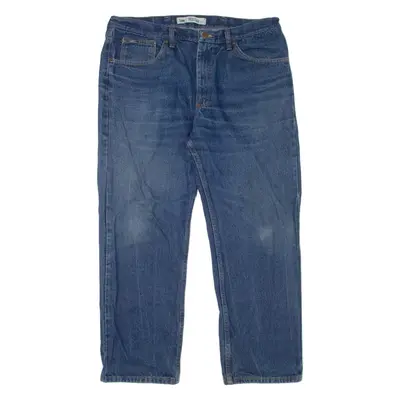 LEE Mens Jeans Blue Regular Straight W37 L30