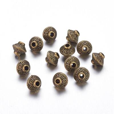 Tibetan Style Alloy Spacer Beads