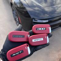 Red SRT -Hellcat Key Fob Shell for Dodge Charger Challenger Durango Chrysler 300 Redeye Demon Trackhawk with SRT Logo