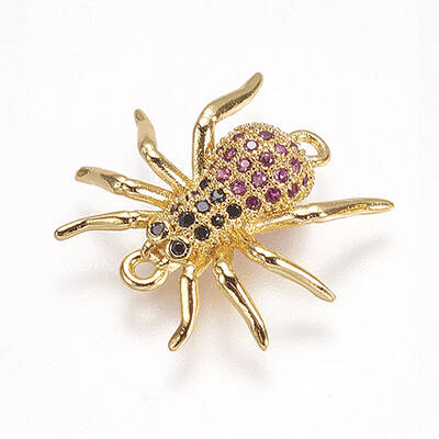 Brass Micro Pave Cubic Zirconia Links