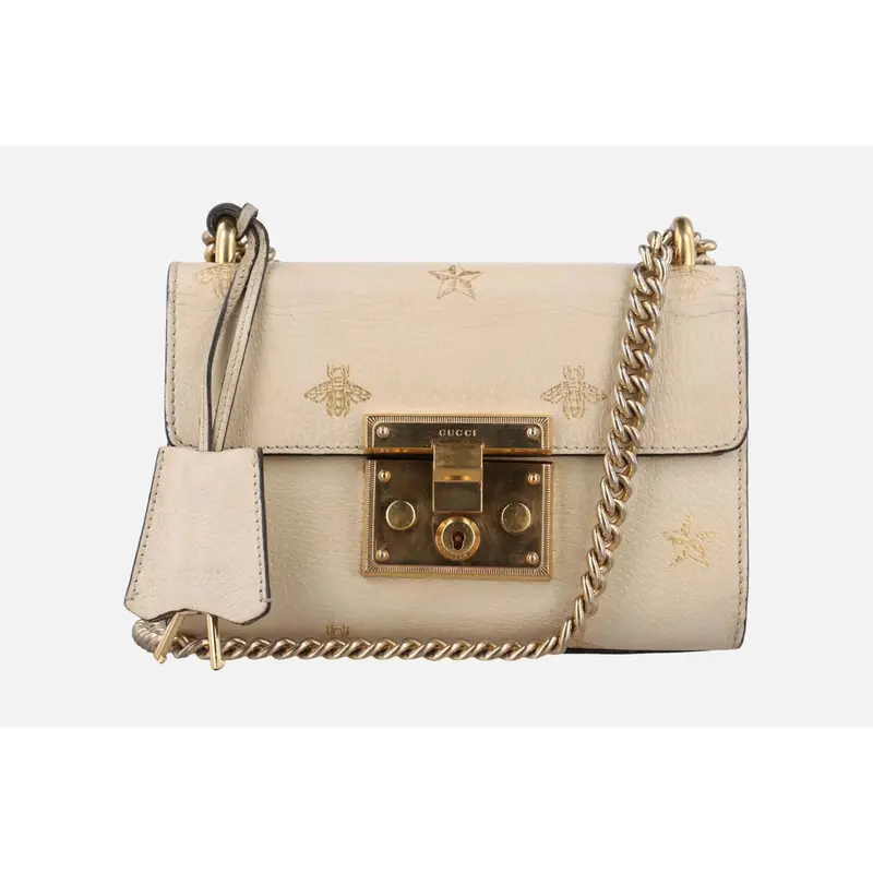 Pre-owned GUCCI PVC Shoulder Bags Padlock Ivory Leather 432182 001998 Shoulder Bag