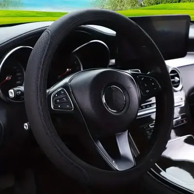 Solid Color Comfortable Car Steering Wheel Cover without Inner Ring For Gifts, Soft Non-slip Automotive Steering Wheel Protec...