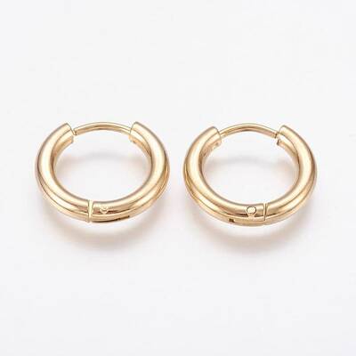 304 Stainless Steel Huggie Hoop Earrings