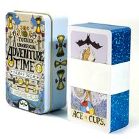 Totally Unofficial Adventure Time Tarot Deck - 78 Gold-Plated Edge Tarot Cards 10.3×6cm in Durable Tin Box with English Guid...