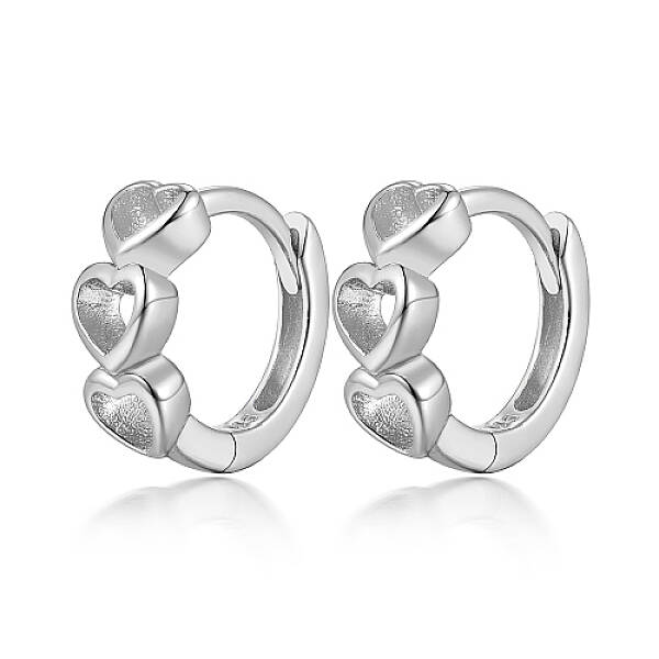 Anti-Tarnish Rhodium Plated 925 Sterling Silver Hoop Earrings