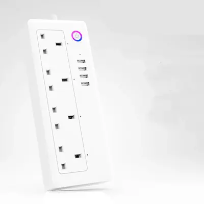 WIFI Smart Plug  control for Smart Homes | Model: UK | Quantity: 4way strip with USB