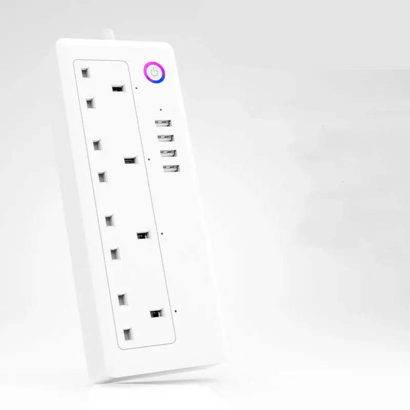 WIFI Smart Plug  control for Smart Homes | Model: UK | Quantity: 4way strip with USB