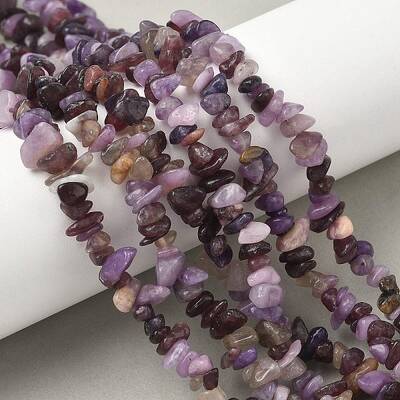 Natural Lepidolite/Purple Mica Stone Beads Strands