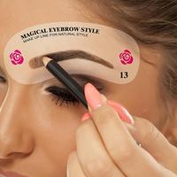 Eyebrow Stencil Kit, 24pcs/set Eyebrow Shaping Tool, Eyebrow Makeup Tool, Professional Cosmetics Makeup Tools for Women and M...