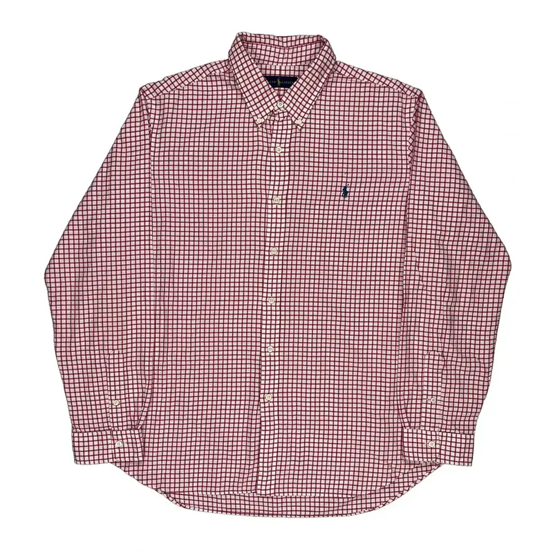 Ralph Lauren Checked Shirt - 2XL Red Cotton