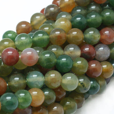 Natural Indian Agate Bead Strands