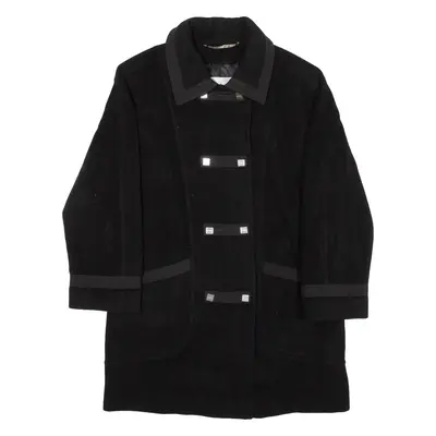 WEILL Womens Pea Coat Black Knit Wool UK 10