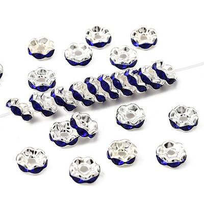 Brass Rhinestone Spacer Beads