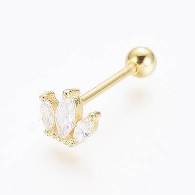 925 Sterling Silver Barbell Cartilage Earrings
