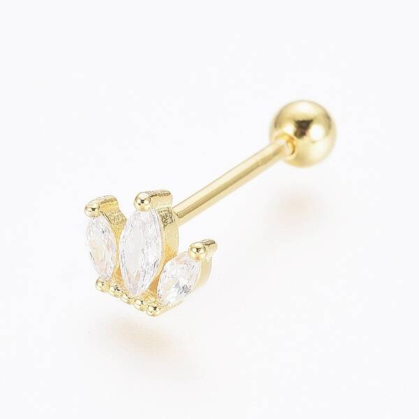 925 Sterling Silver Barbell Cartilage Earrings