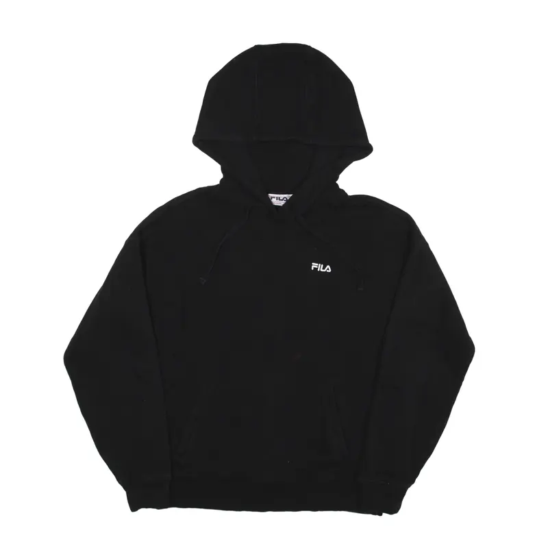FILA Hoodie Black Pullover Mens S